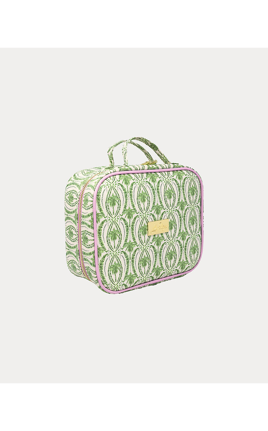 Toiletry Case, Textured Palm Stripe