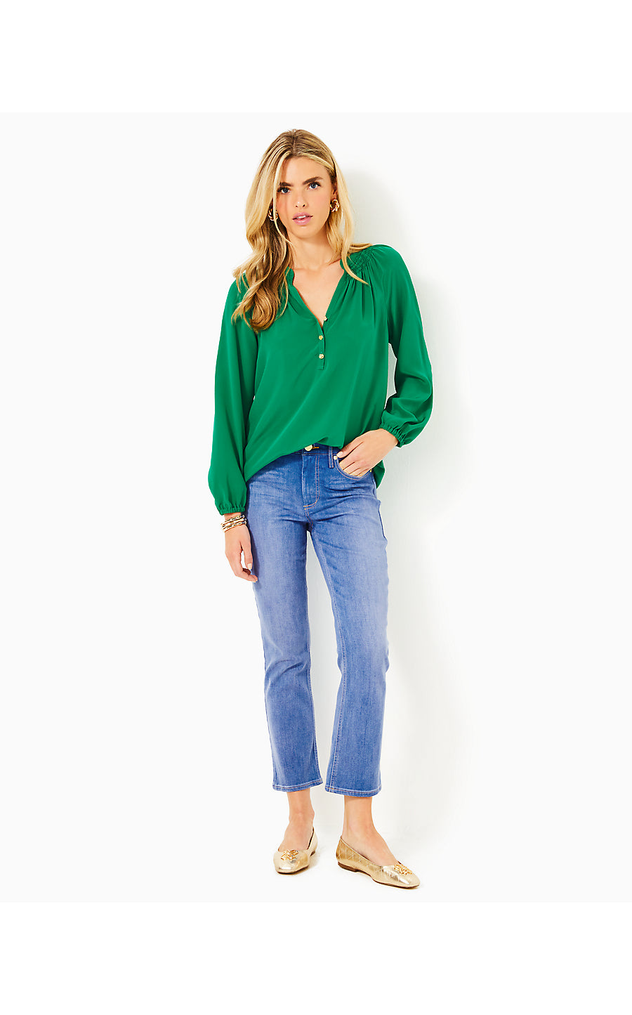 ELSA TOP, FIDDLE LEAF GREEN