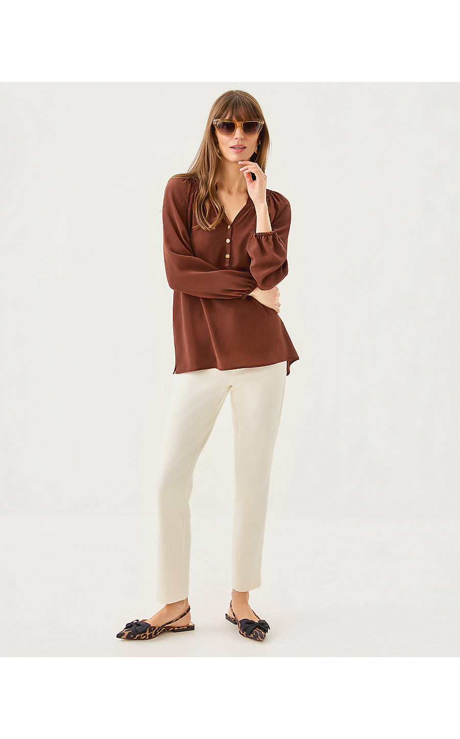 ELSA TOP, FRENCH ROAST
