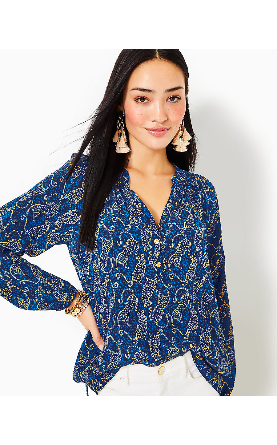 ELSA TOP, LOW TIDE NAVY EASY TO SPOT