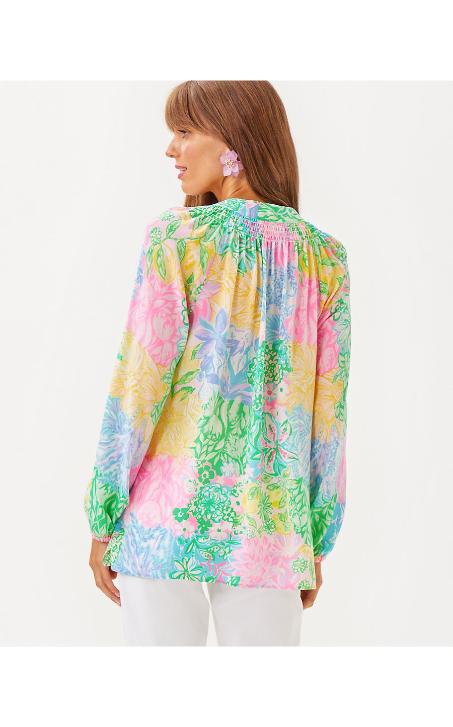 ELSA TOP, MULTI BRIGHT DELIGHT PATCH
