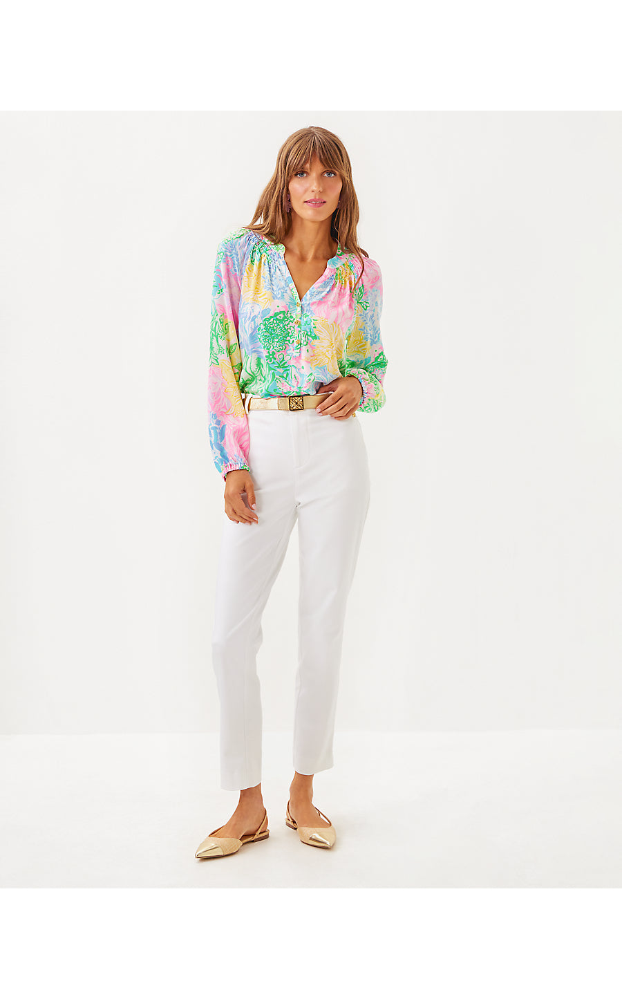 ELSA TOP, MULTI BRIGHT DELIGHT PATCH