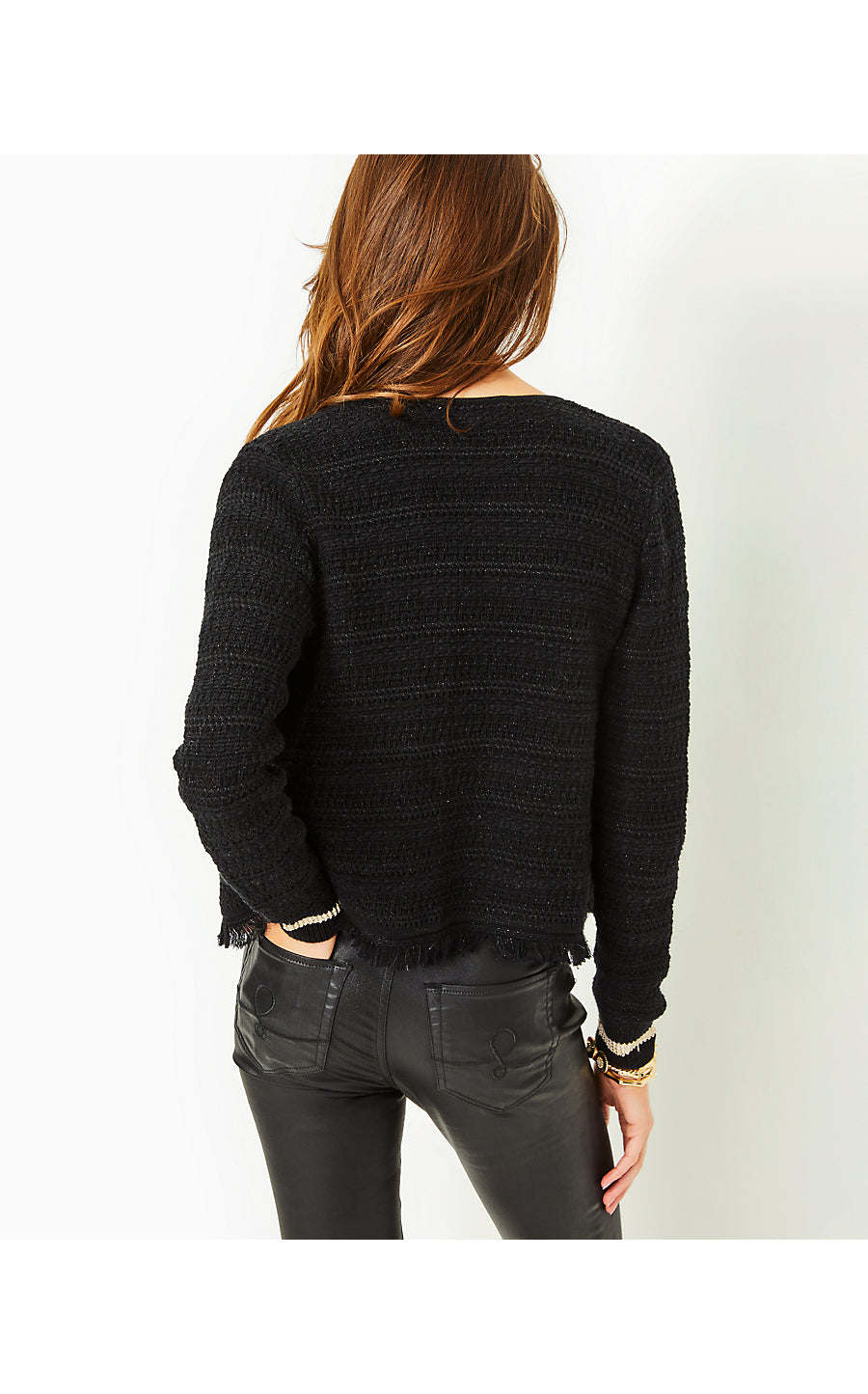 BECKINGTON CARDIGAN, BLACK METALLIC