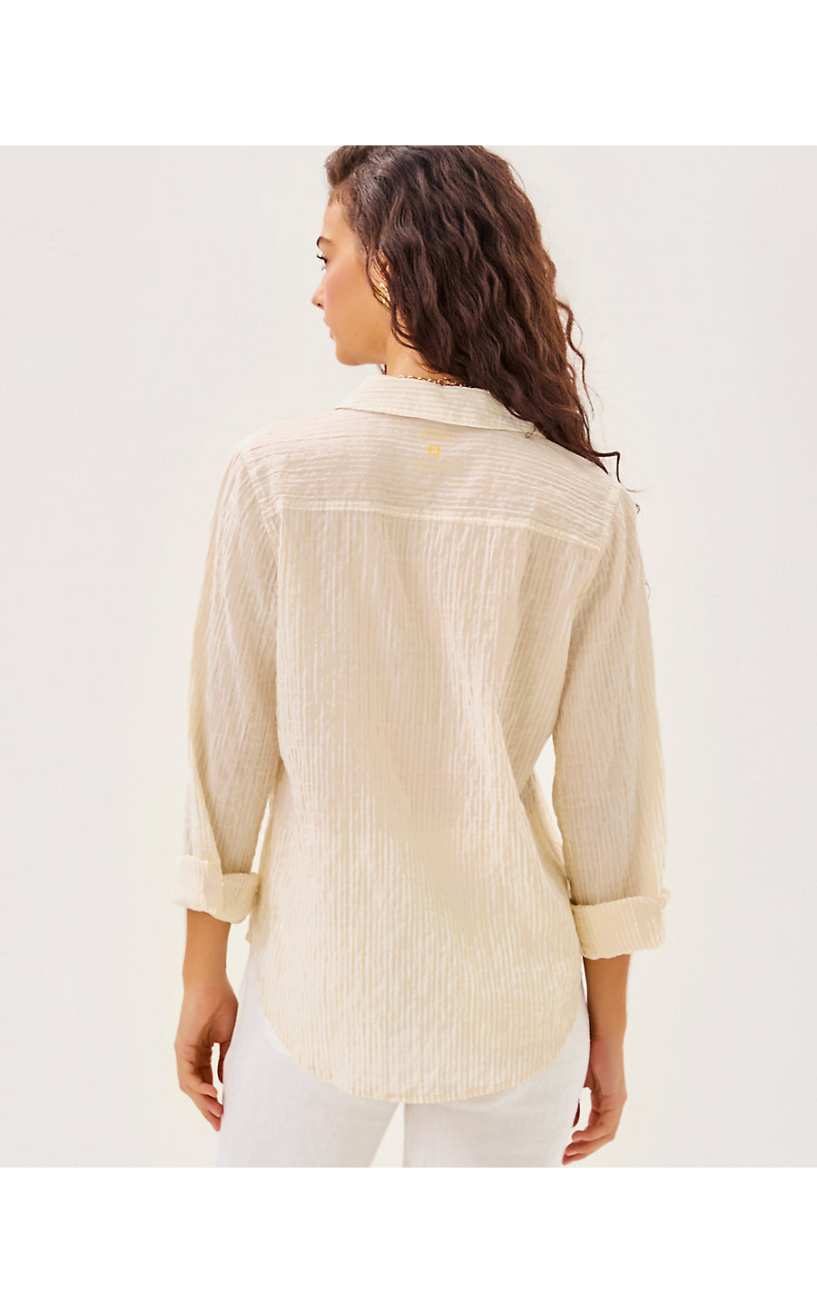 SEA VIEW BUTTON DOWN, WICKER TAN LTWT OXFORD STRIPE
