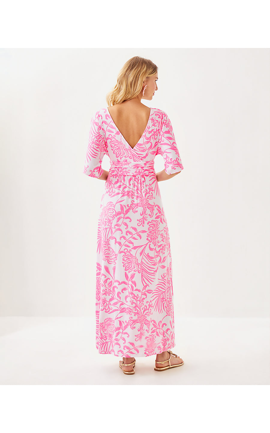 PARIGI MAXI DRESS, ROUSSEAU PINK GLISTEN IN THE SUN