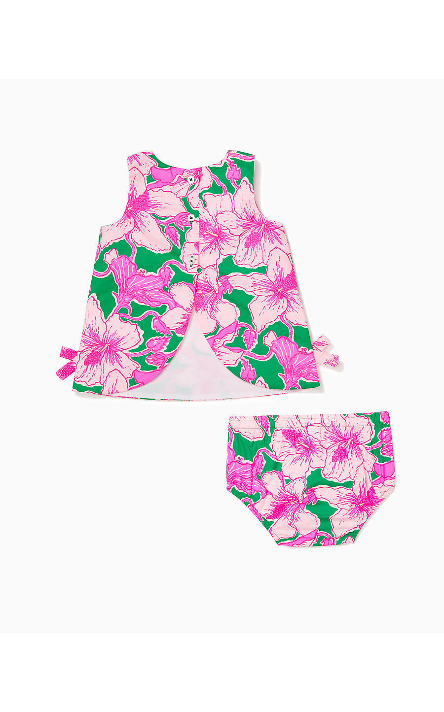 BABY LILLY SHIFT, KELLY GREEN HIBIS KISS