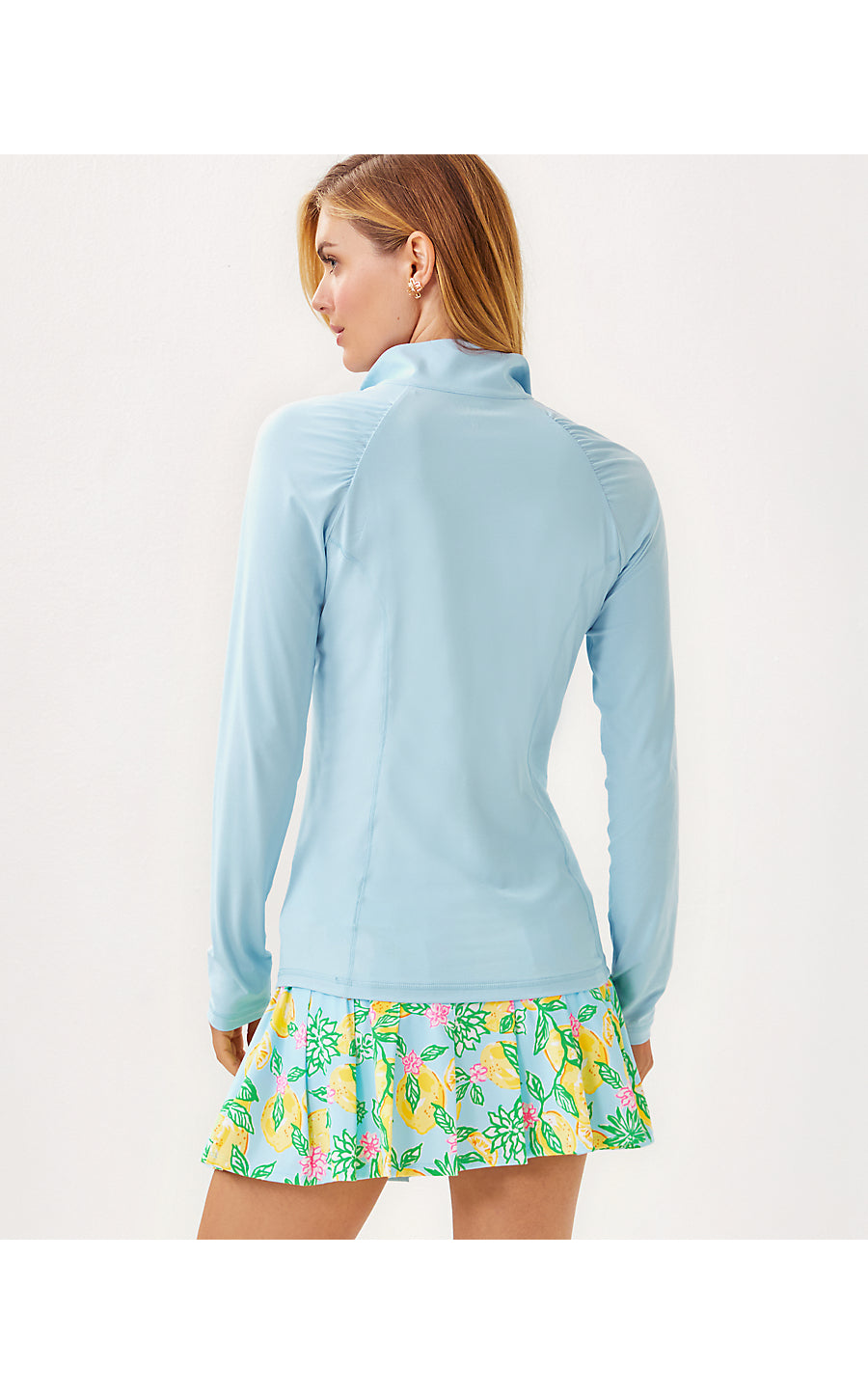 JUSTINE HALF ZIP UPF 50+, BLUETTE