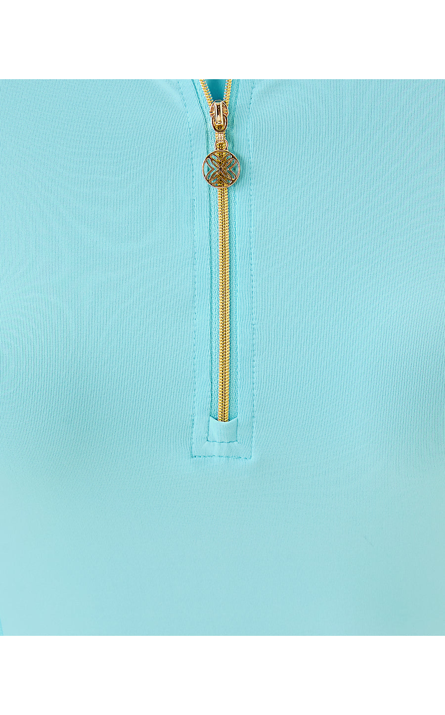 JUSTINE HALF ZIP UPF 50+, FRESH WATER BLUE