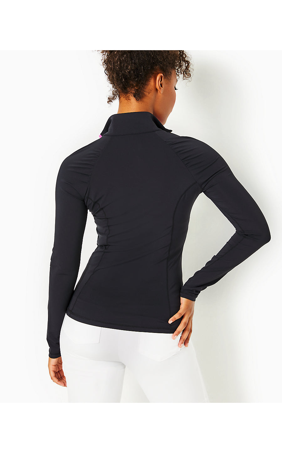 JUSTINE HALF ZIP UPF 50+, ONYX