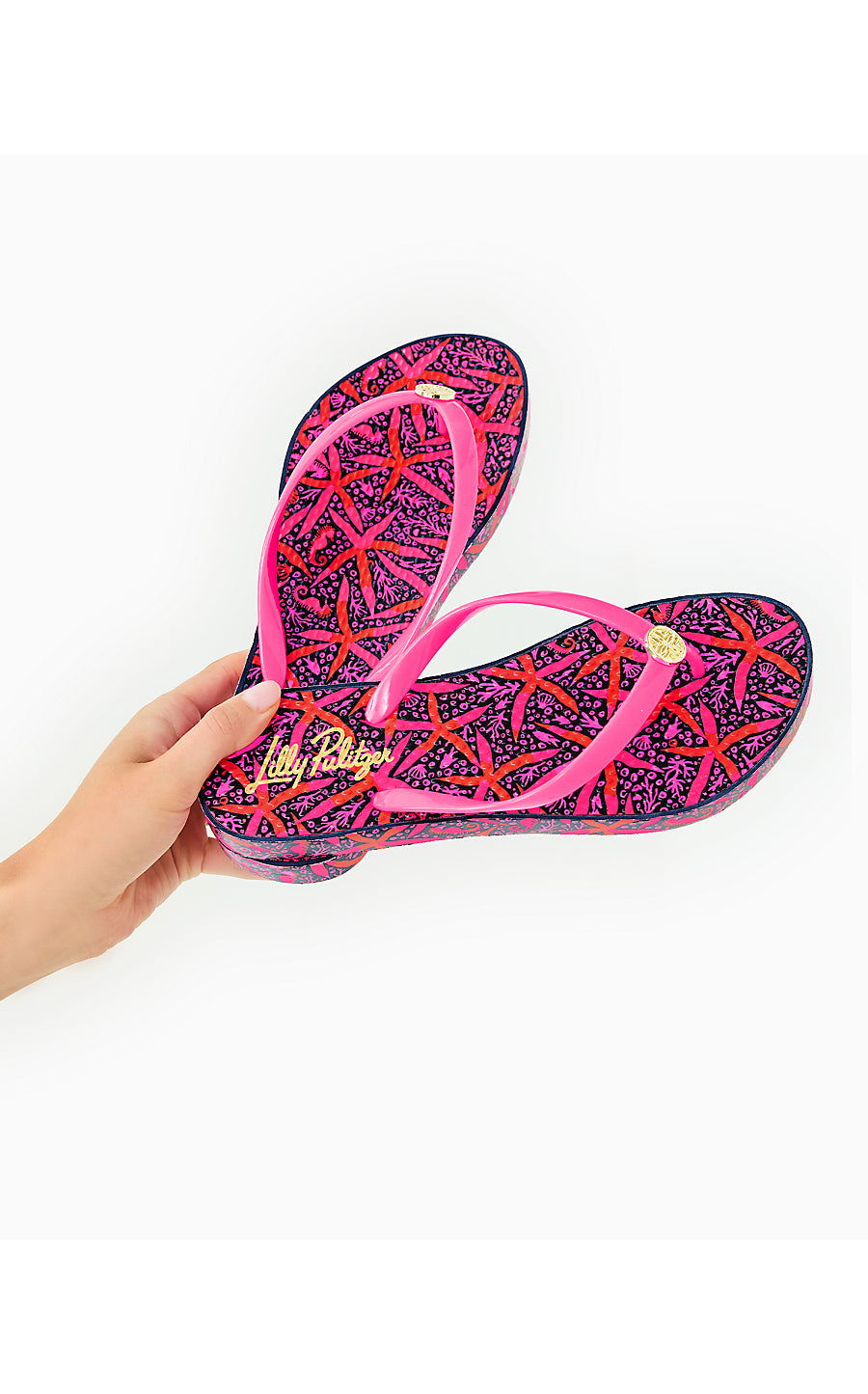 POOL FLIP FLOP, PASSION FRUIT PINK STAR SEARCHING SHOE