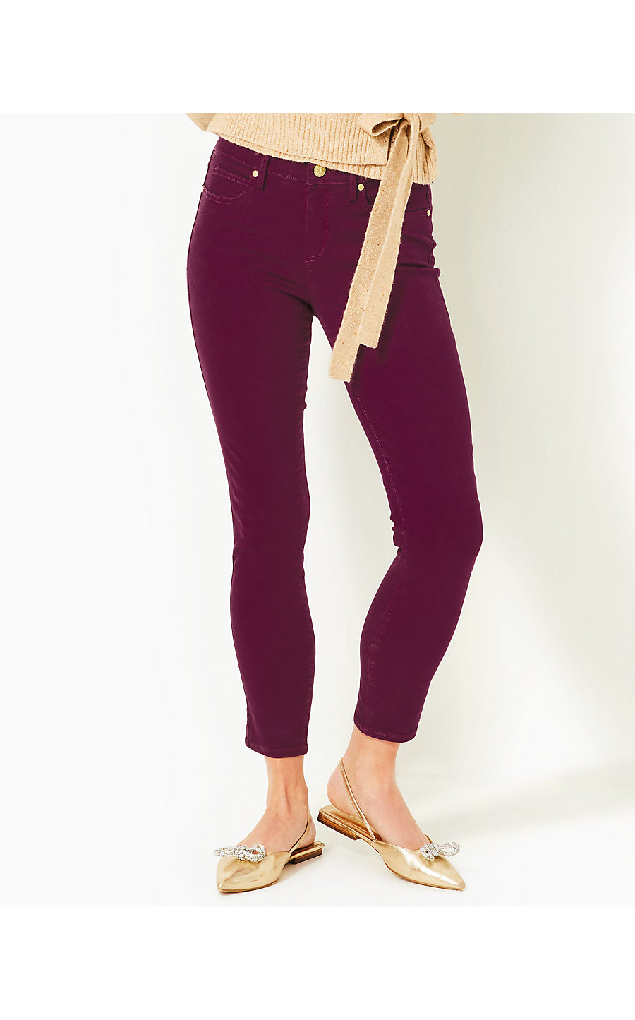 SOUTH OCEAN HIGH RISE SKINNY JEANS, AMARENA CHERRY