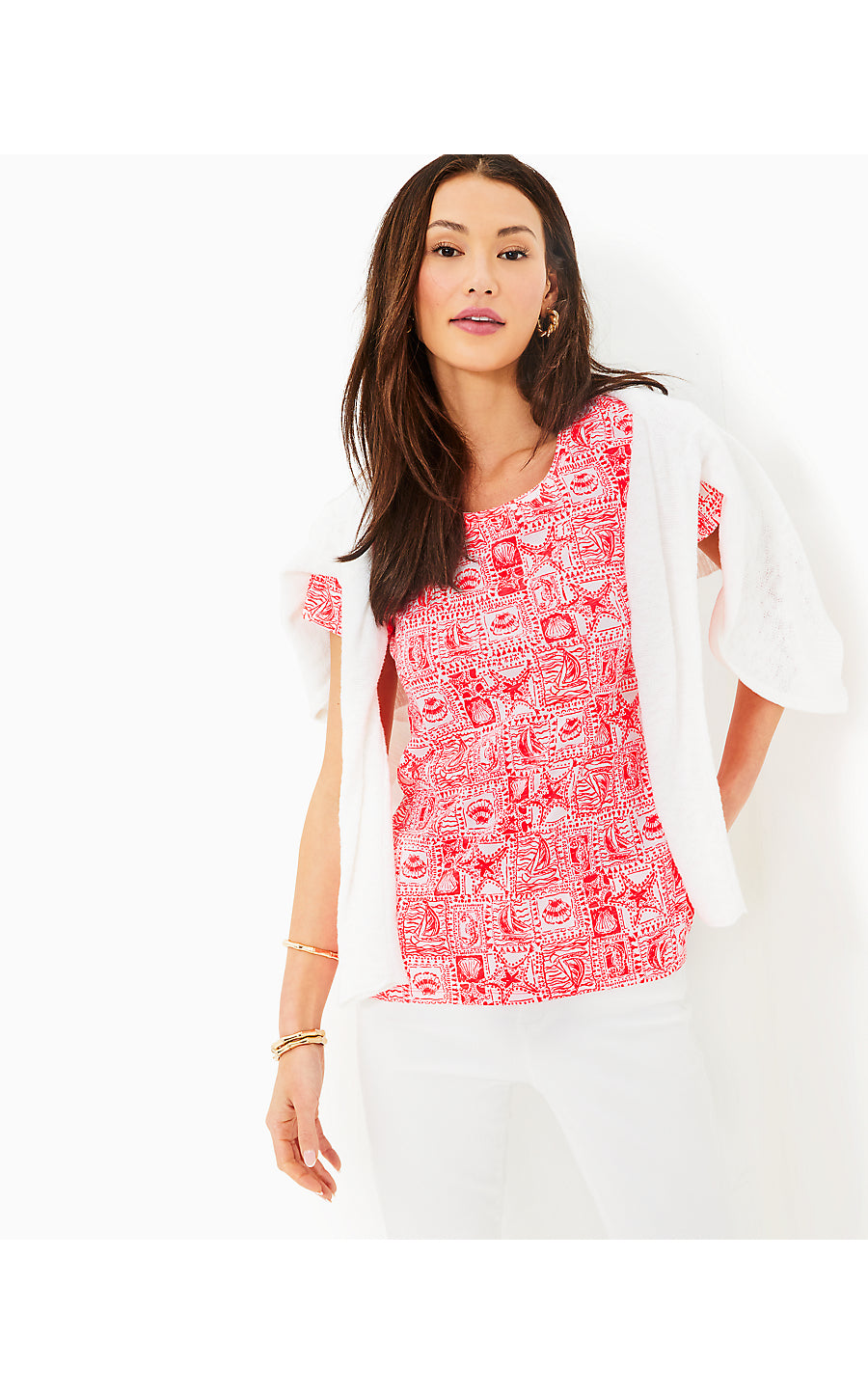 ETTA SCOOP-NECK, MIZNER RED SEASIDE HARBOUR