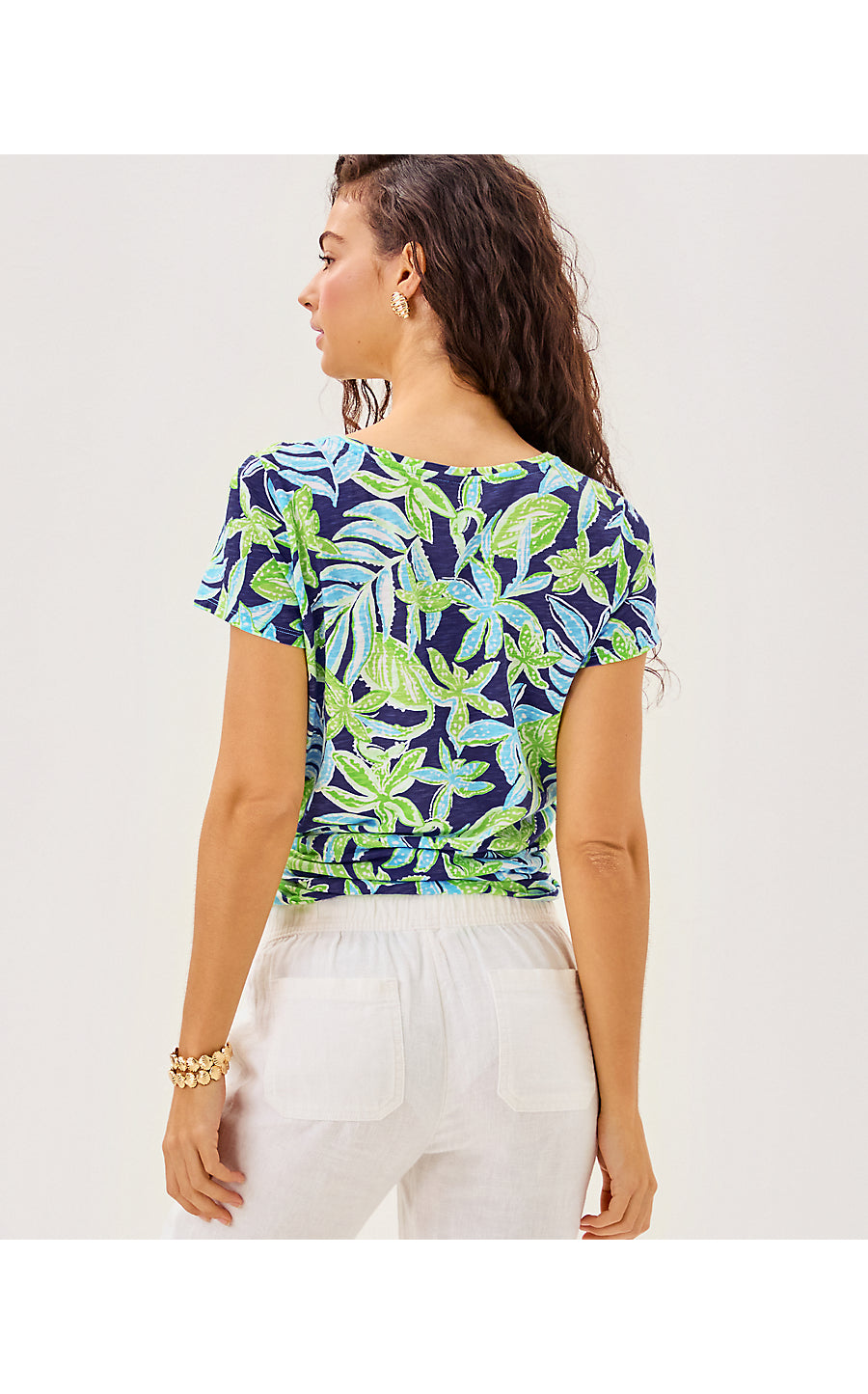 ETTA SCOOP-NECK, SAPPHIRE POOL TROPICAL TANGO