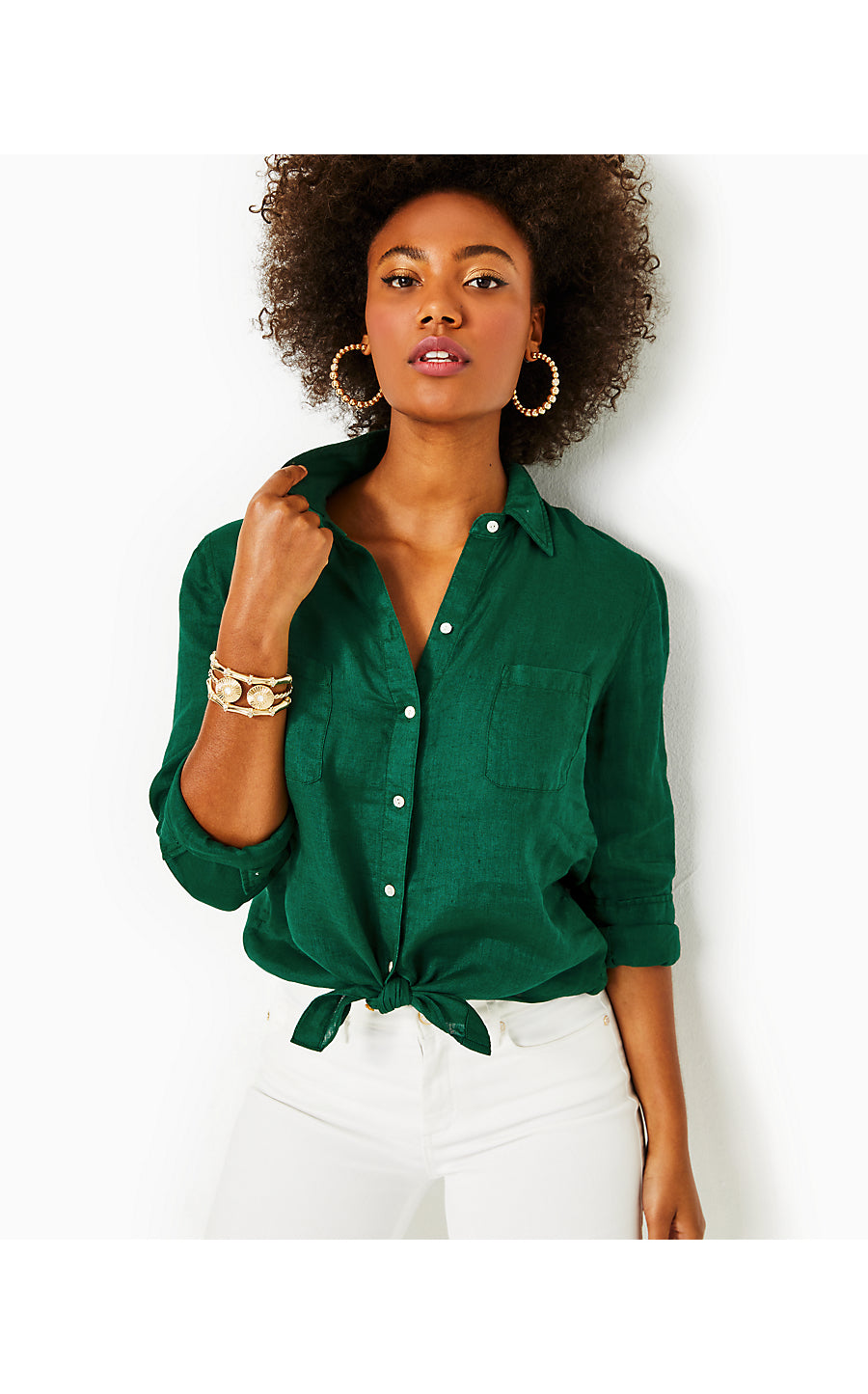 SEA VIEW BUTTON DOWN, EVERGREEN