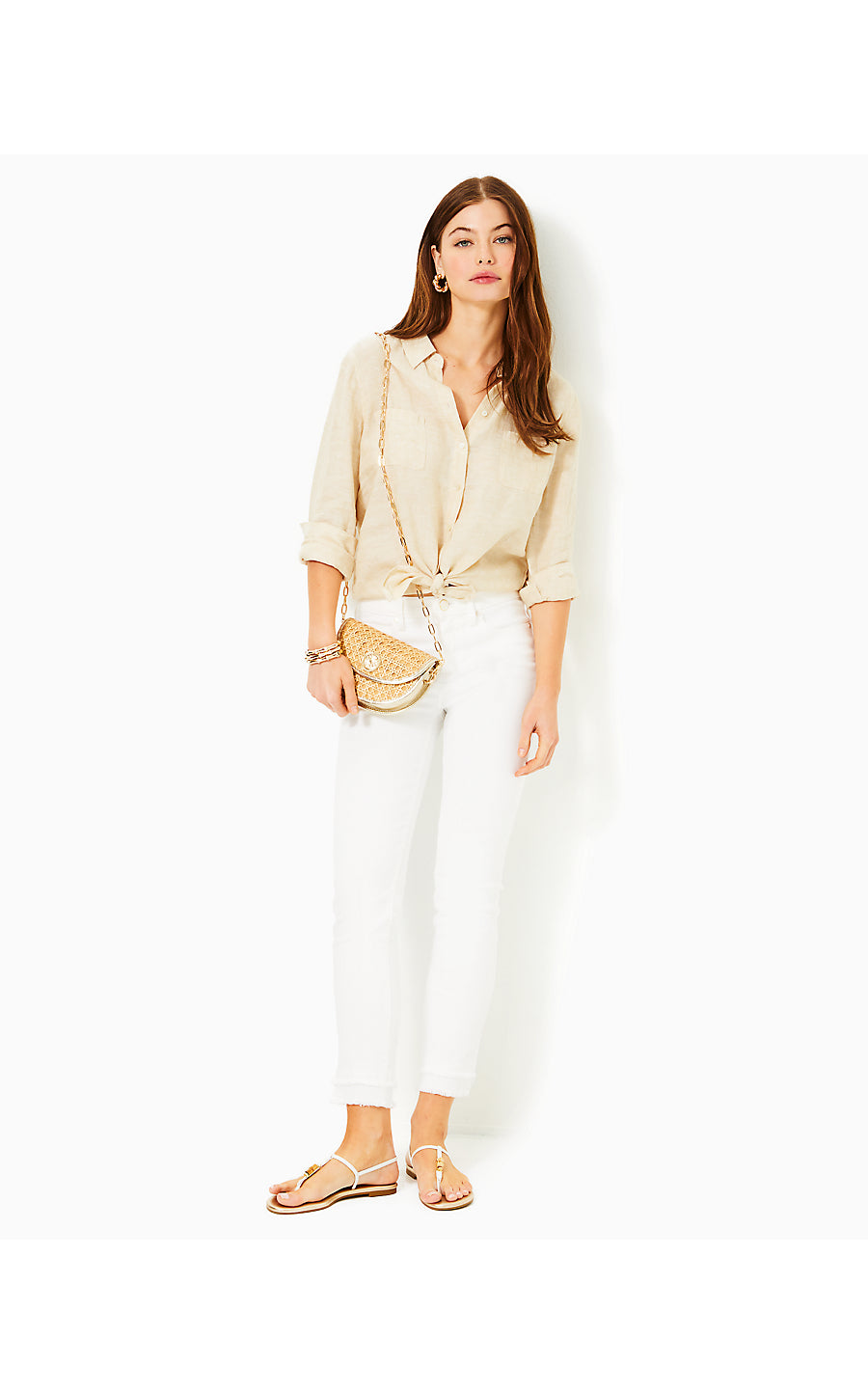 SEA VIEW BUTTON DOWN, SAND BAR X RESORT WHITE