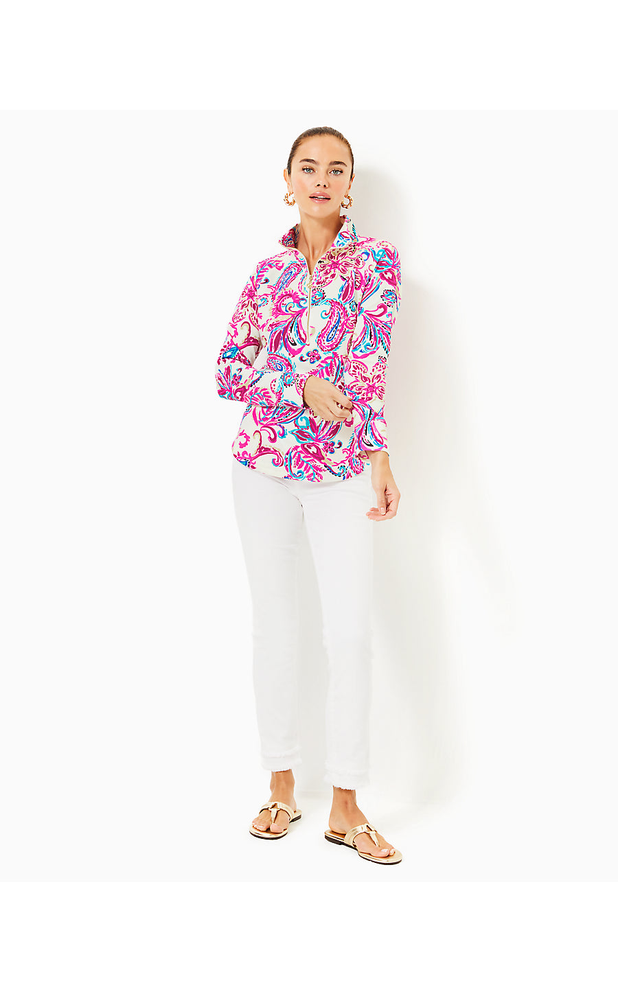 UPF 50+ SKIPPER POPOVER, COCONUT FLITTING ABOUT
