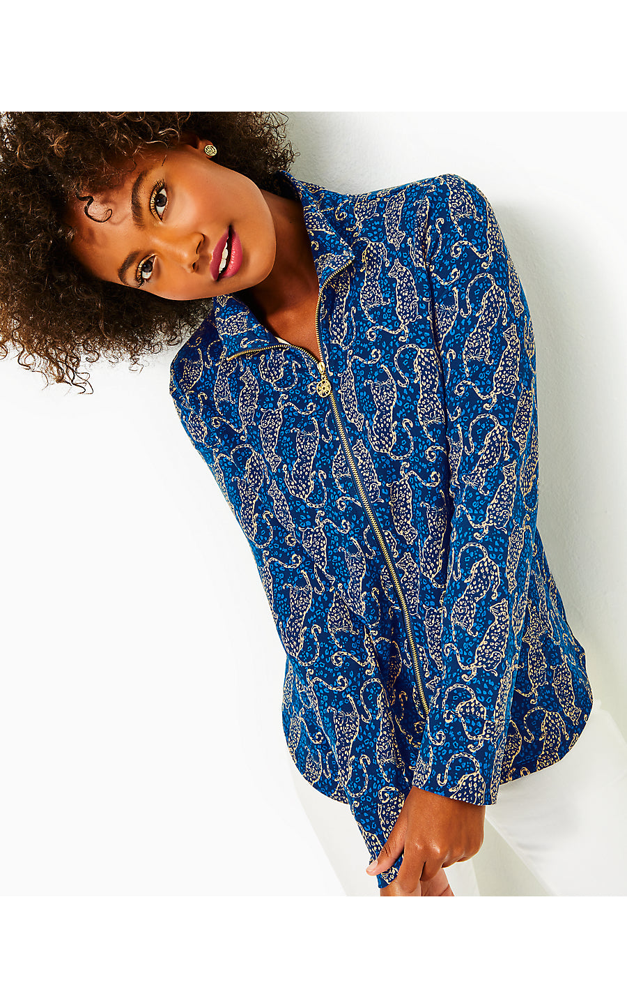 LEONA UPF 50+ ZIP-UP, LOW TIDE NAVY EASY TO SPOT