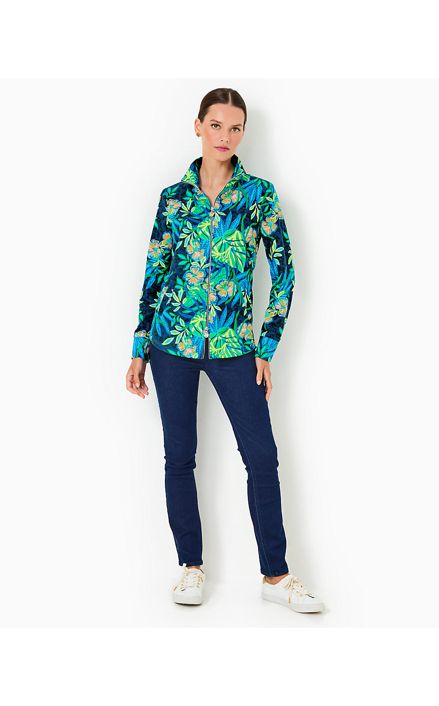 LEONA UPF 50+ ZIP-UP, MULTI THE HOTTEST SPOT