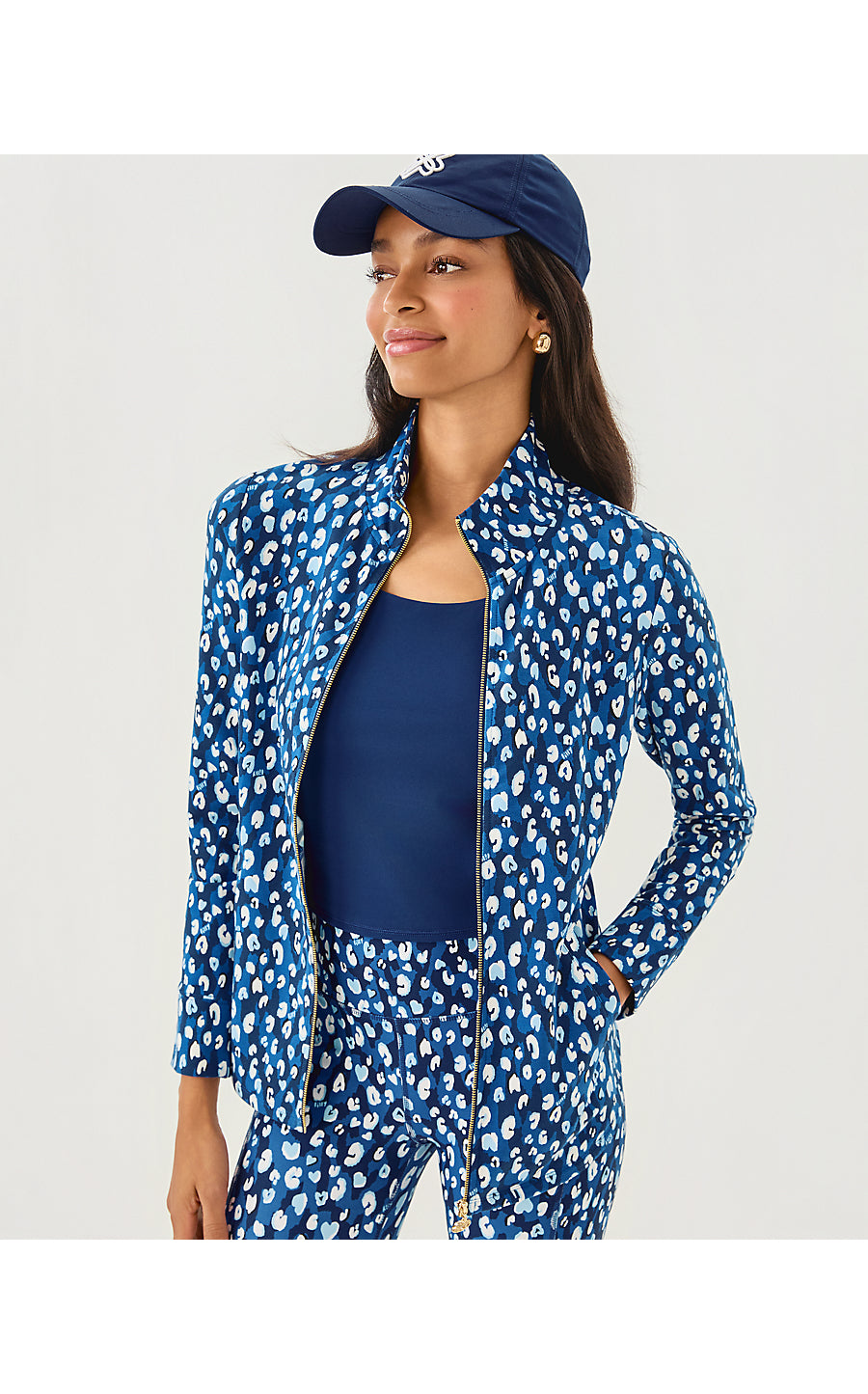 LEONA UPF 50+ ZIP-UP, STARLIGHT NAVY YOURE AN ANIMAL