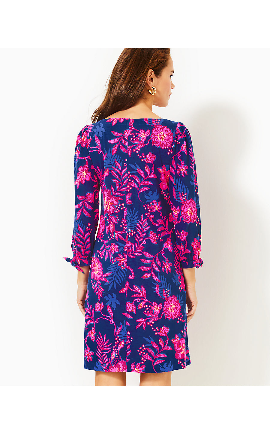 CATH 3/4 SLEEVE DRESS, BLUE MED NEVER ENDING SUMMER