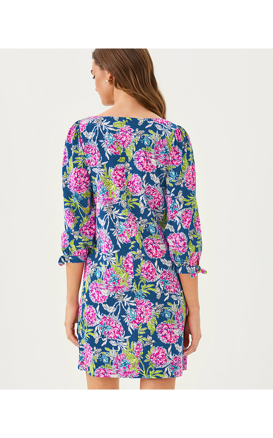 CATH 3/4 SLEEVE DRESS, MULTI DAHLIA LICIOUS