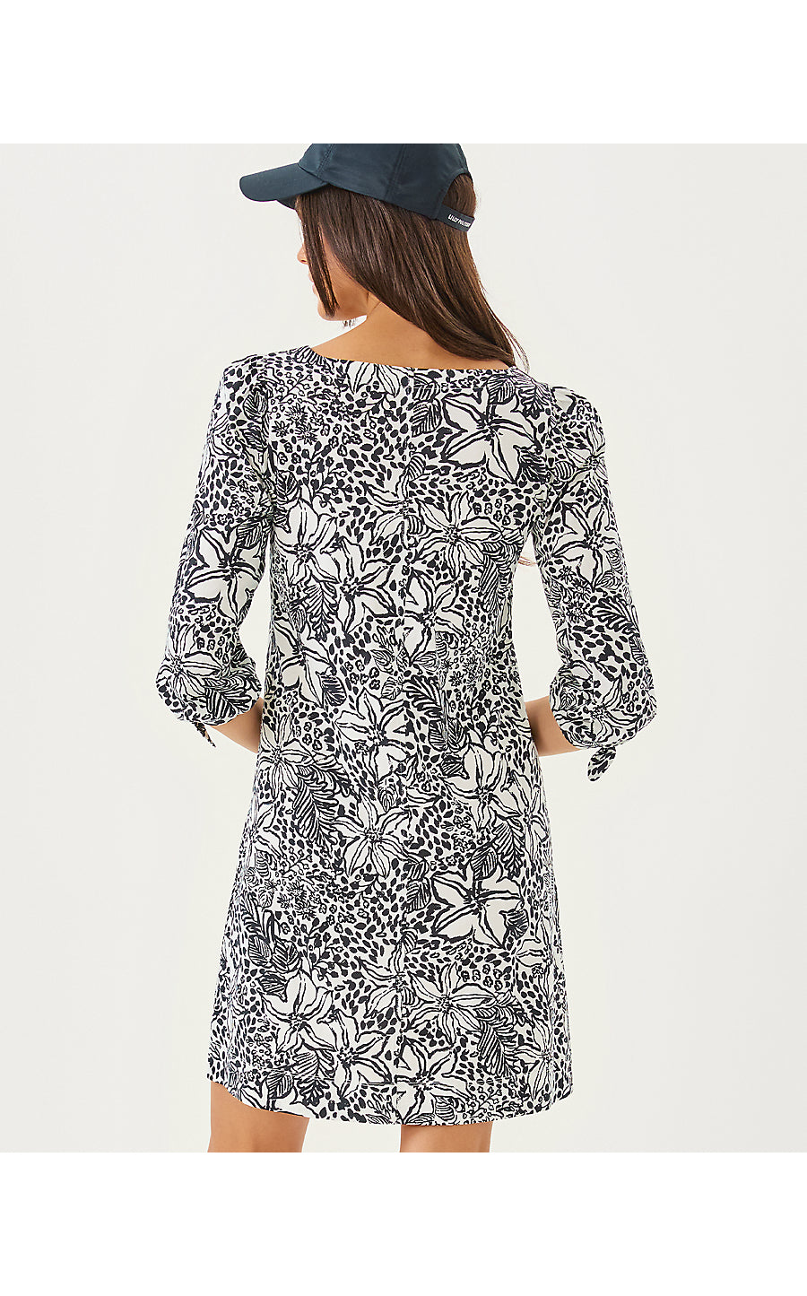 CATH 3/4 SLEEVE DRESS, ONYX LOTS TO SPOT
