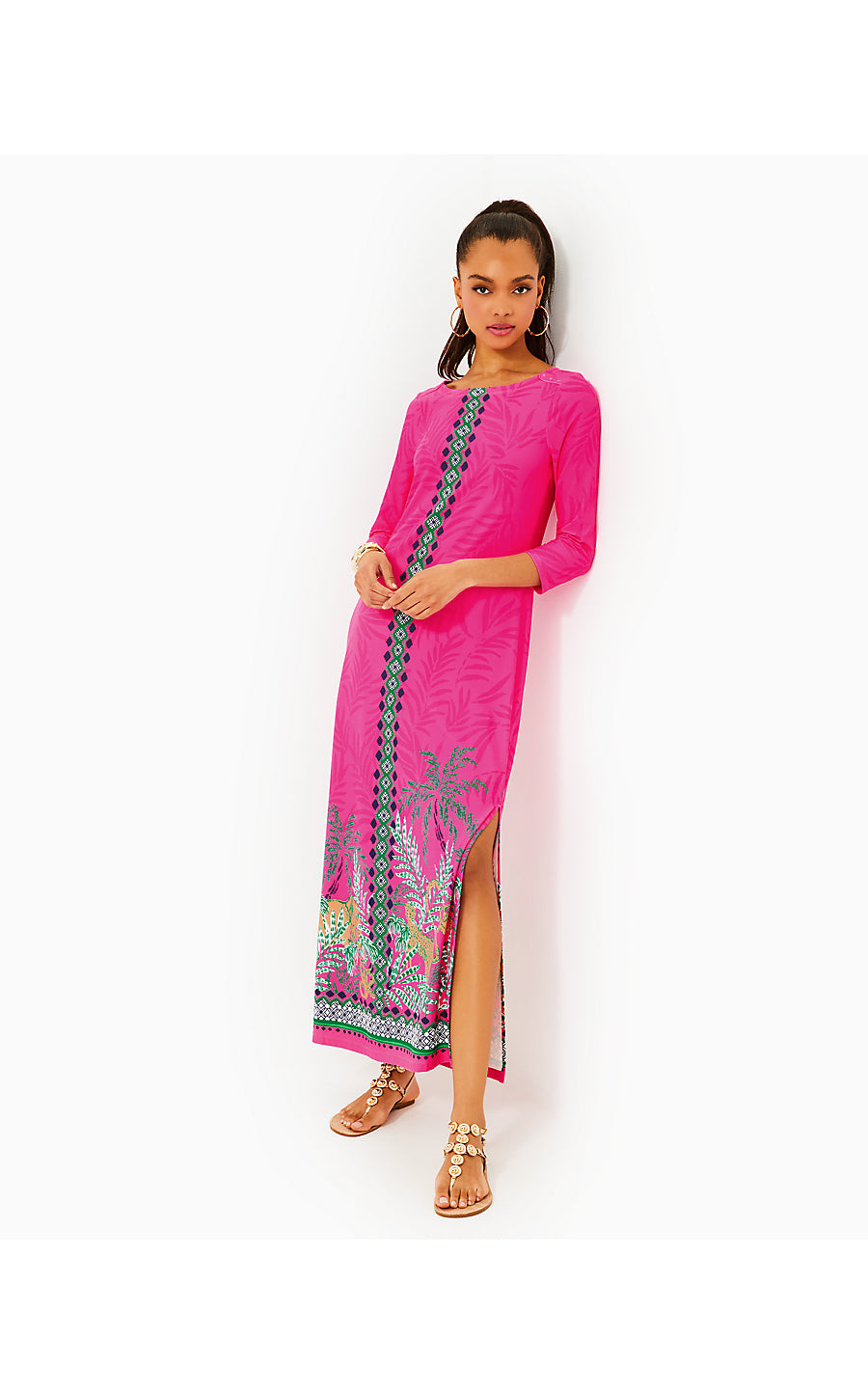 lilly pulitzer seralina maxi dress SERALINA UPF 50+ MAXI, MULTI WILD SIDE ENGINEERED CHILLYLILLY – Palm Place