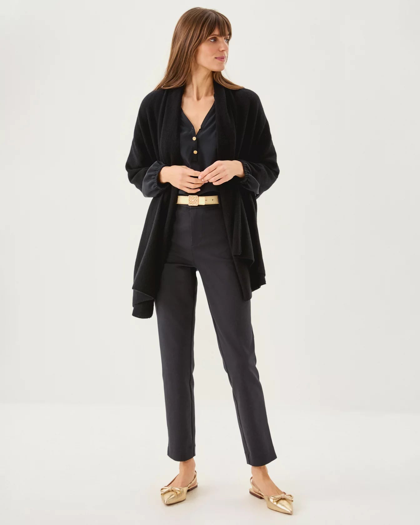 LANELLE CASHMERE WRAP, BLACK