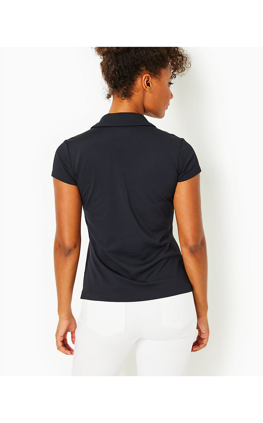 FRIDA SCALLOP POLO UPF 50, ONYX
