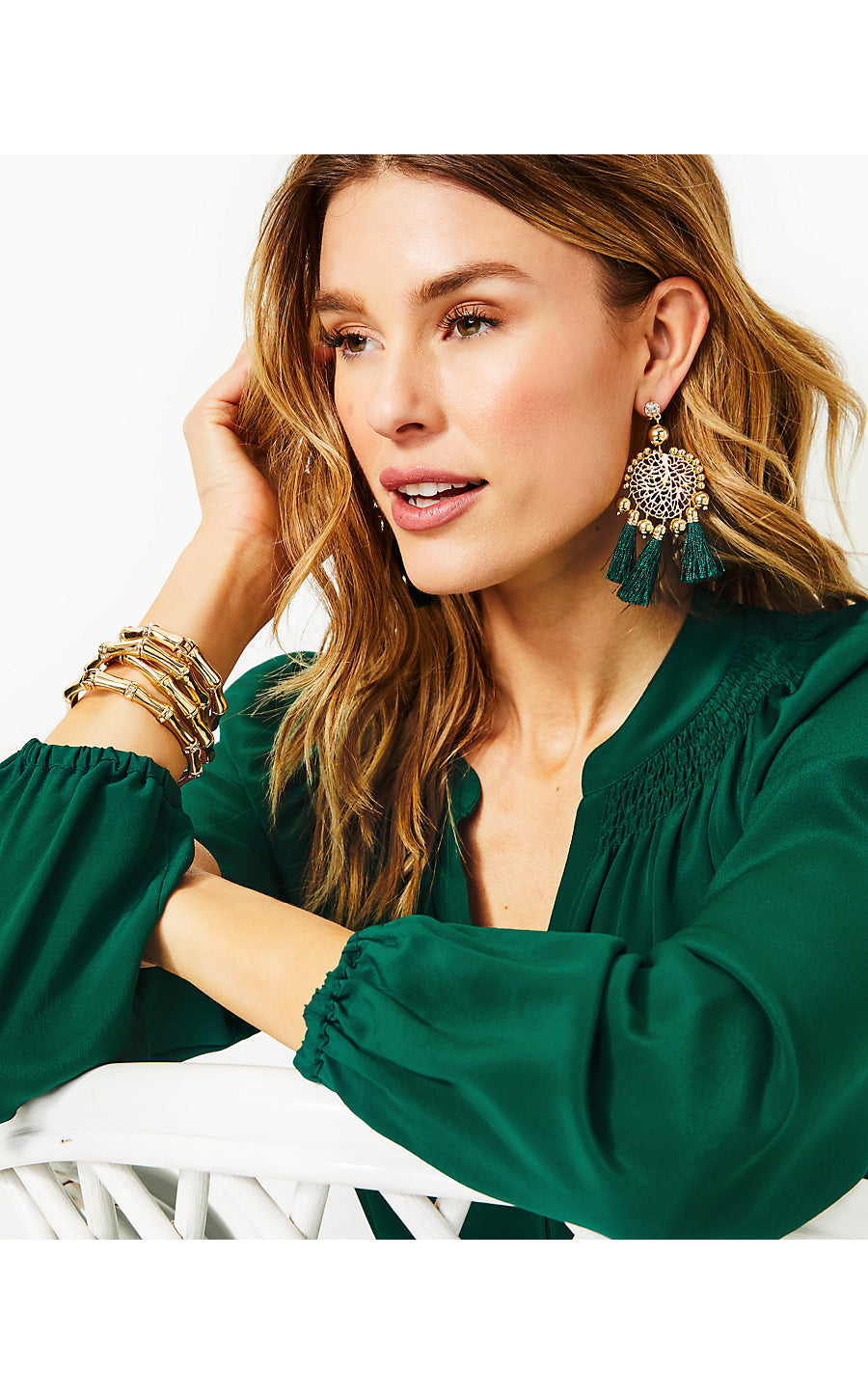 SEA DREAMER EARRINGS, EVERGREEN