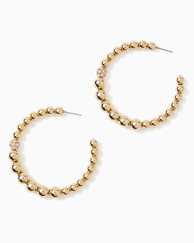 BATEAU HOOPS, GOLD METALLIC