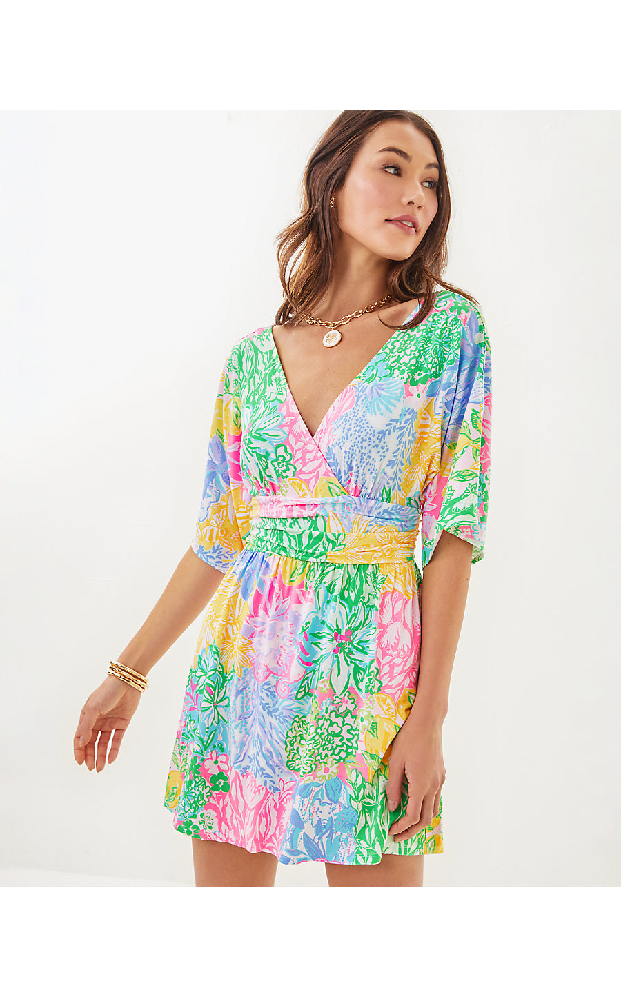 PARIGI KNIT SKORT ROMPER, MULTI BRIGHT DELIGHT PATCH