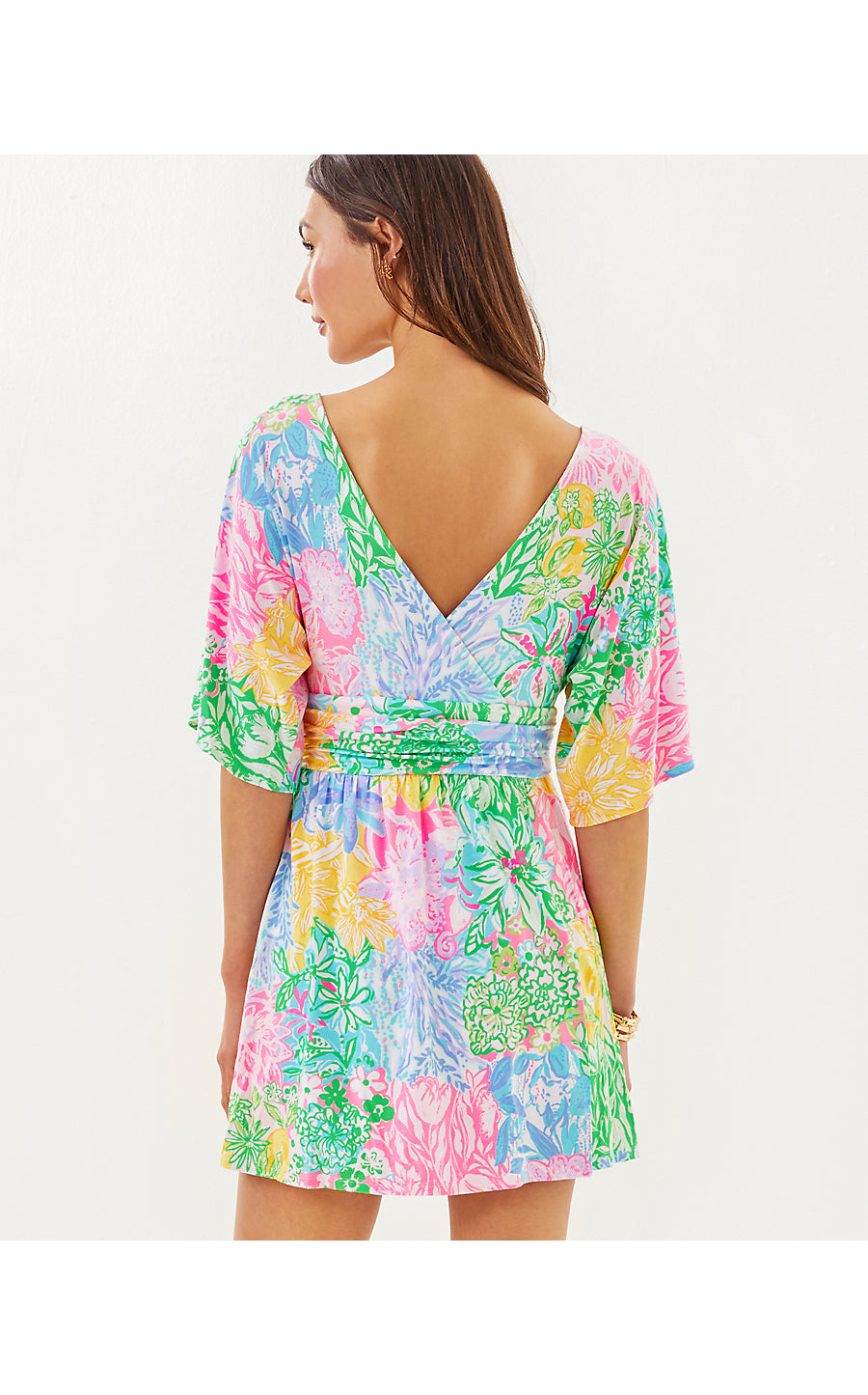 PARIGI KNIT SKORT ROMPER, MULTI BRIGHT DELIGHT PATCH