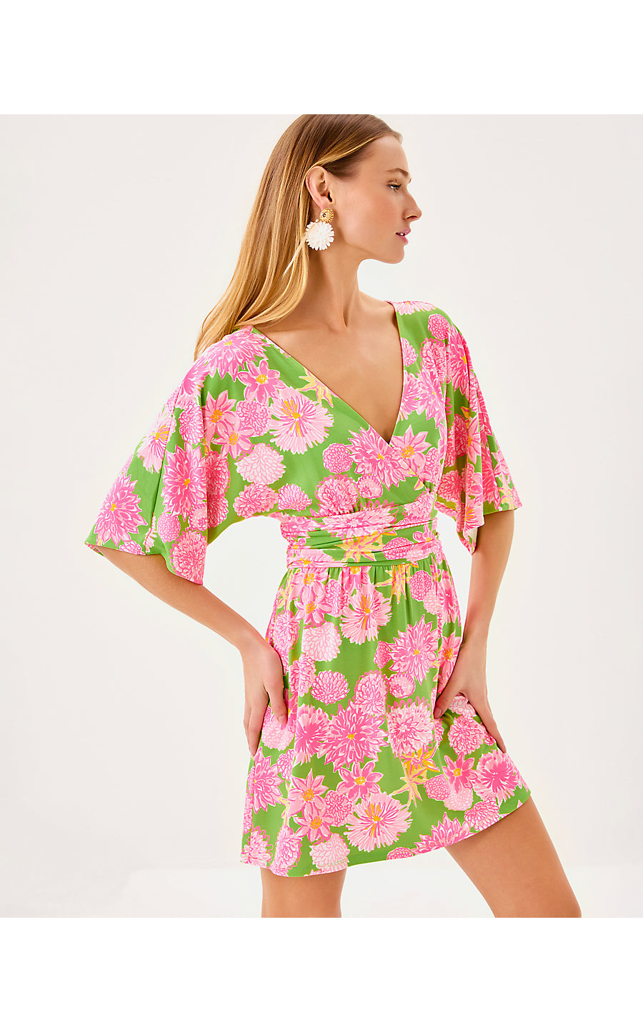 PARIGI KNIT SKORT ROMPER, MULTI SEASIDE GARDEN