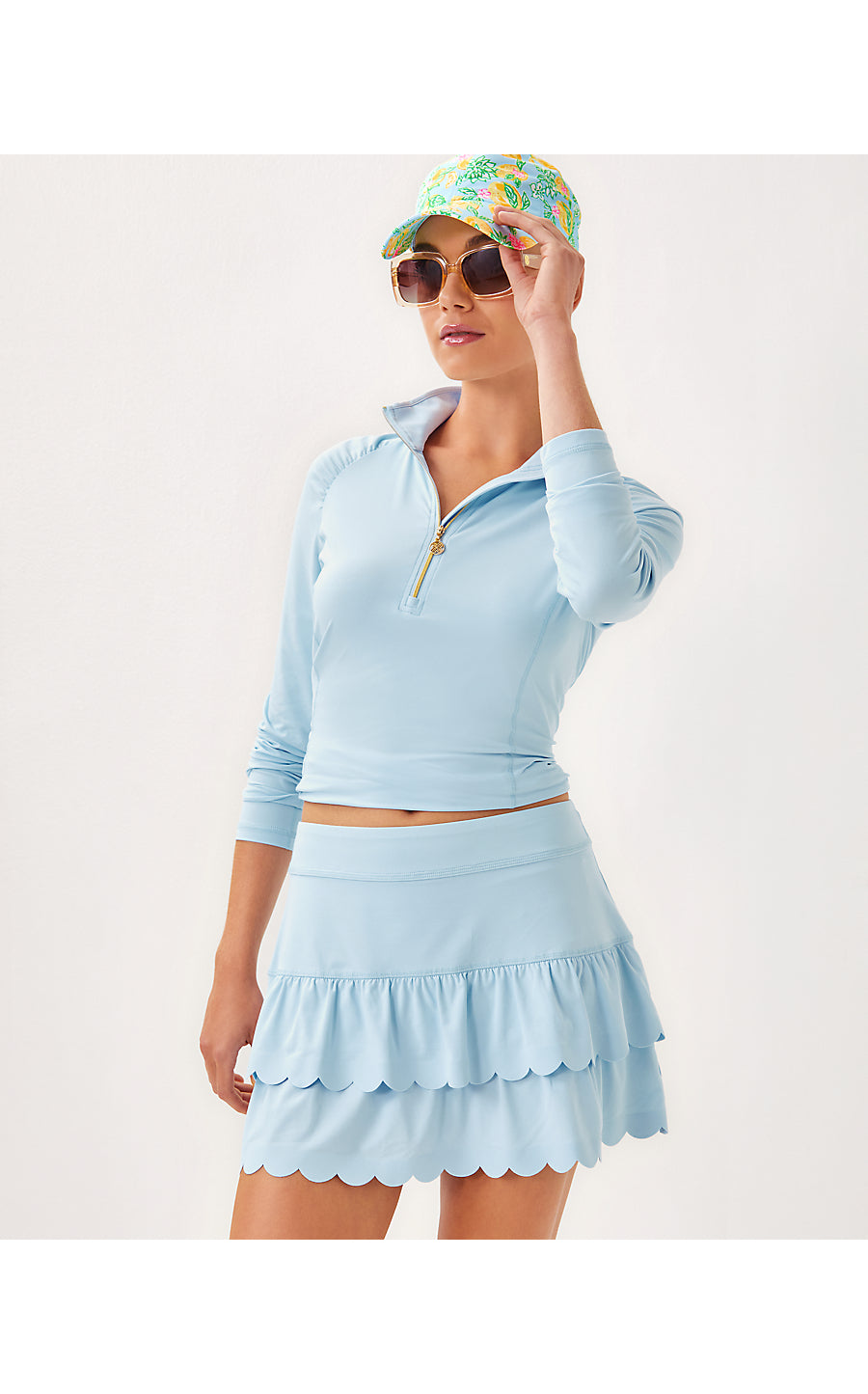 MIESHA SCALLOP SKORT UPF 50+, BLUETTE