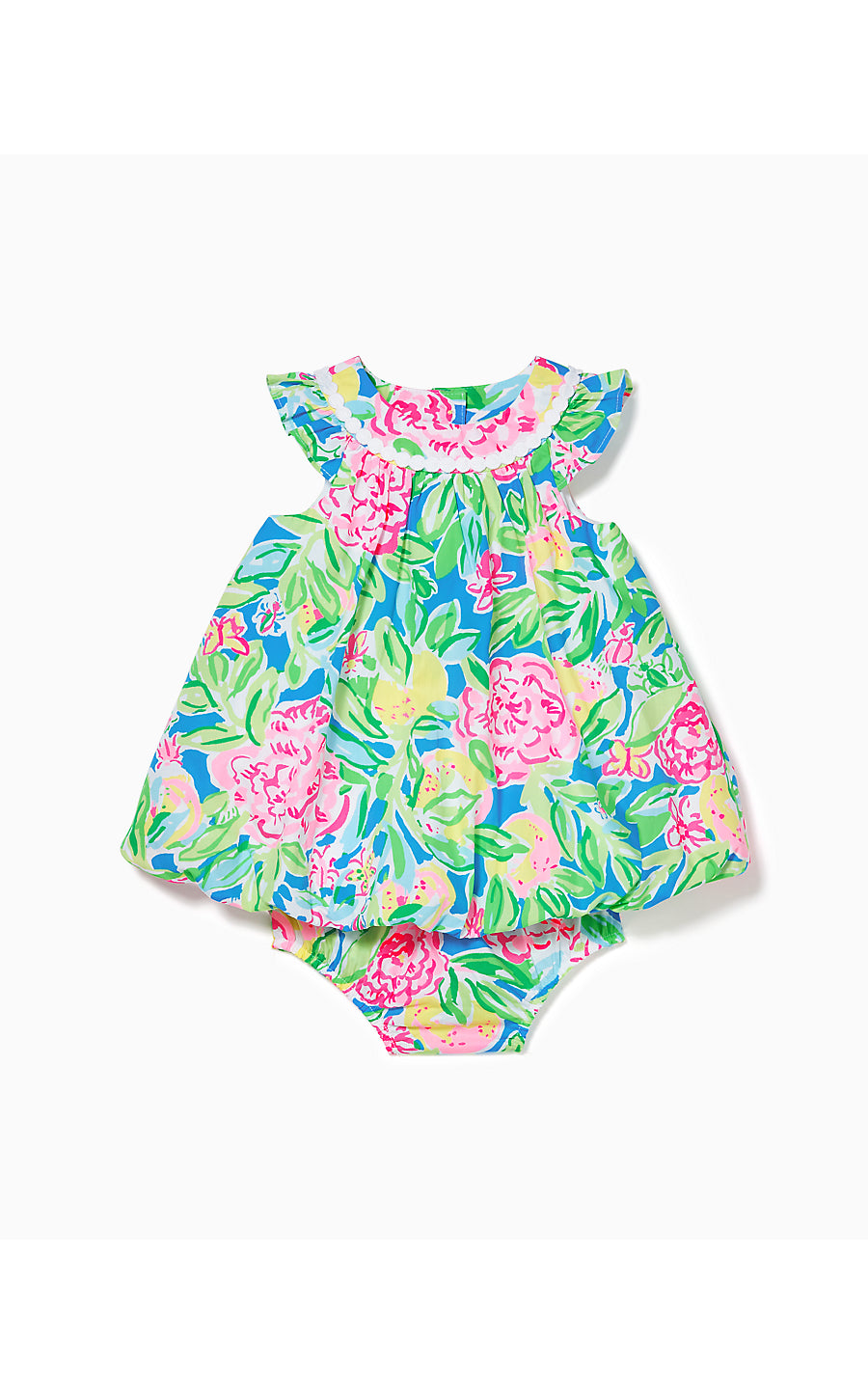 BABY PALOMA BUBBLE DRESS, MULTI GROVE GARDEN