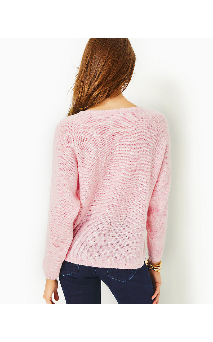 SOLEEN SWEATER, PINK BLOSSOM METALLIC