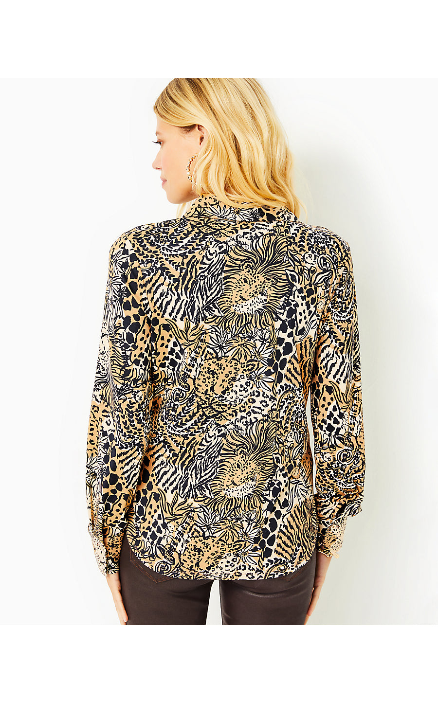 MARLENA UPF 50+ BUTTON DOWN, RATTAN WALK ON THE WILD SIDE