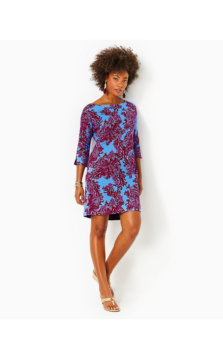 BRAEDYN UPF 50+ DRESS, ABACO BLUE FEEL LIKE A SHELLEBRITY
