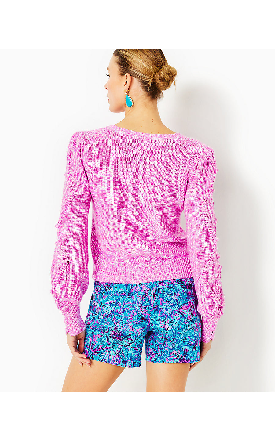 GRETCHEN HIGH RISE SHORT, BREAKWATER BLUE SHELLS N BELLS
