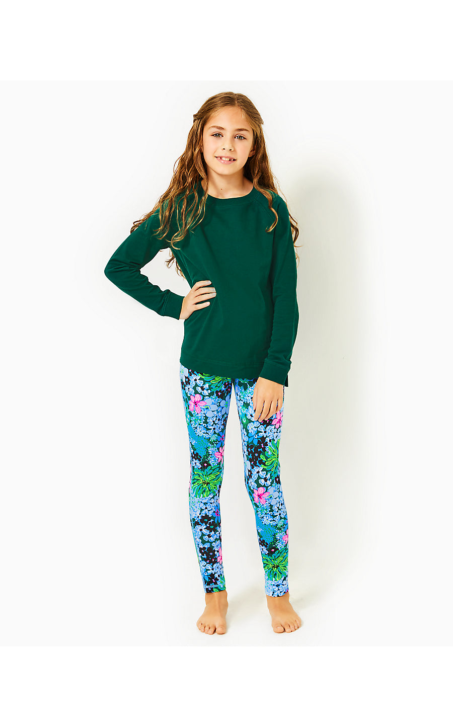 MINI BEACH COMBER SWEATSHIRT, EVERGREEN