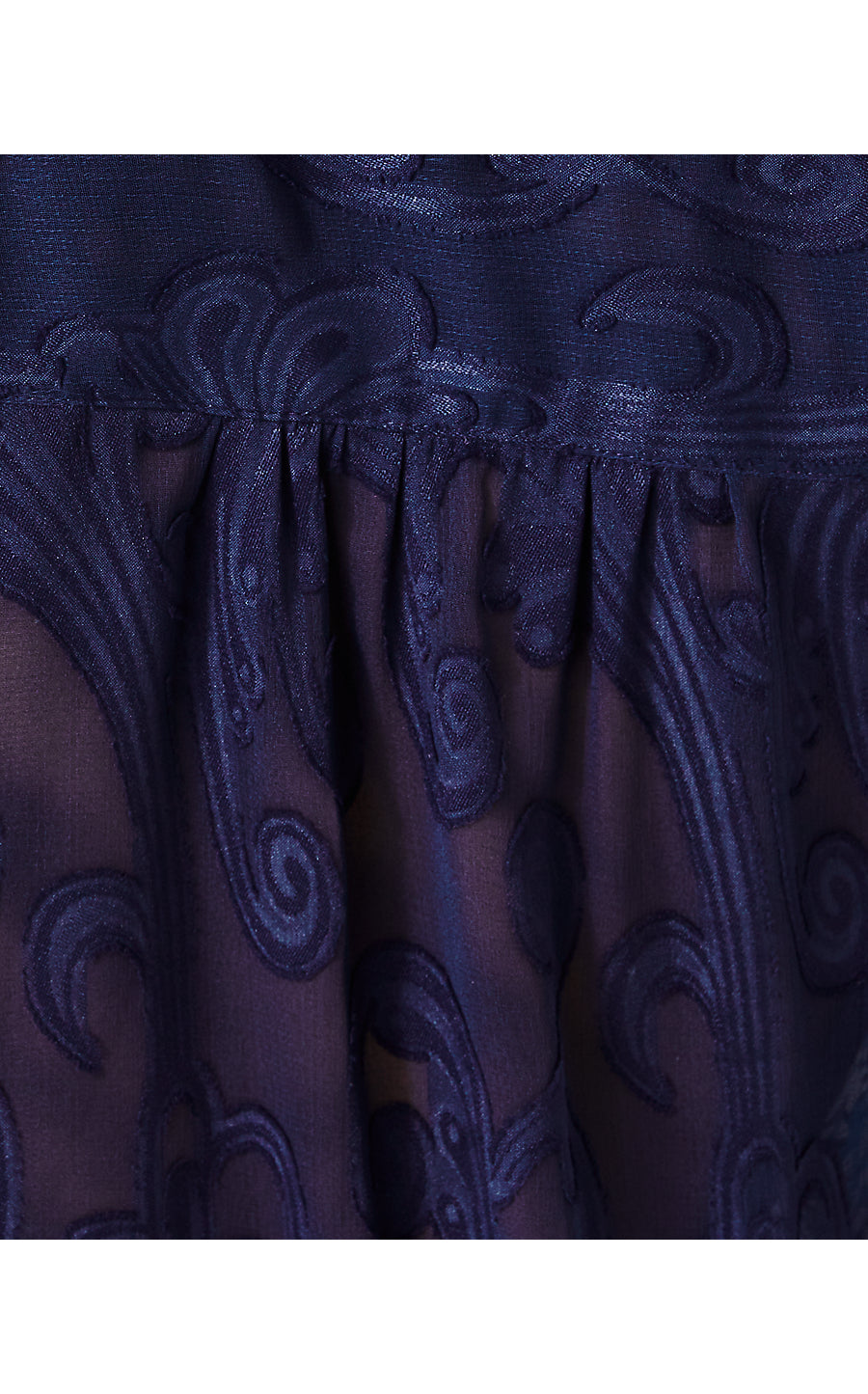 LINLEY COVERUP, TRUE NAVY POLY CREPE SWIRL CLIP