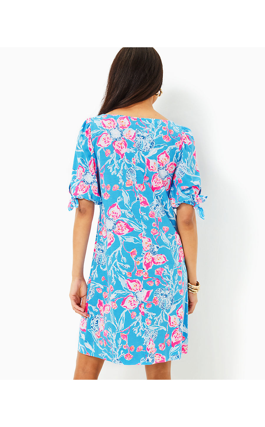 EASLEY SHORT SLEEVE DRESS, MULTI BAHAMIAN RHAPSODY