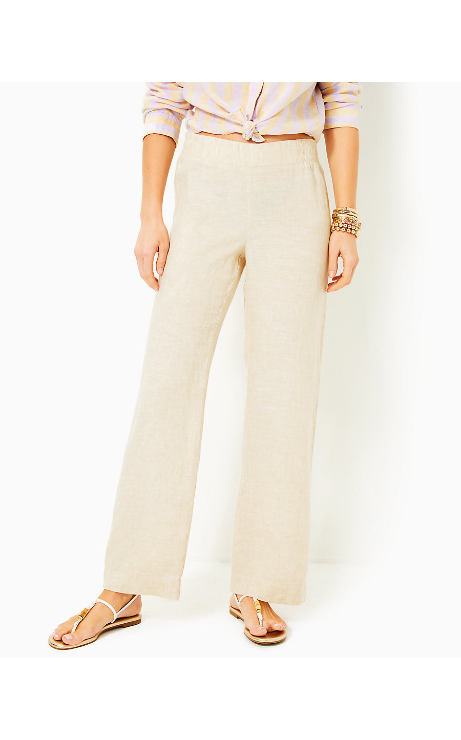 DERI LINEN PALAZZO PANT, SAND BAR X RESORT WHITE