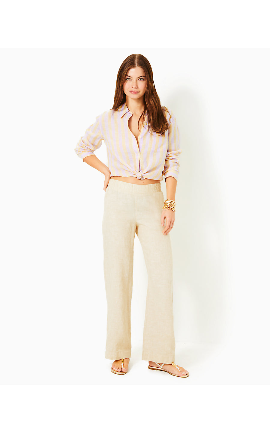 DERI LINEN PALAZZO PANT, SAND BAR X RESORT WHITE