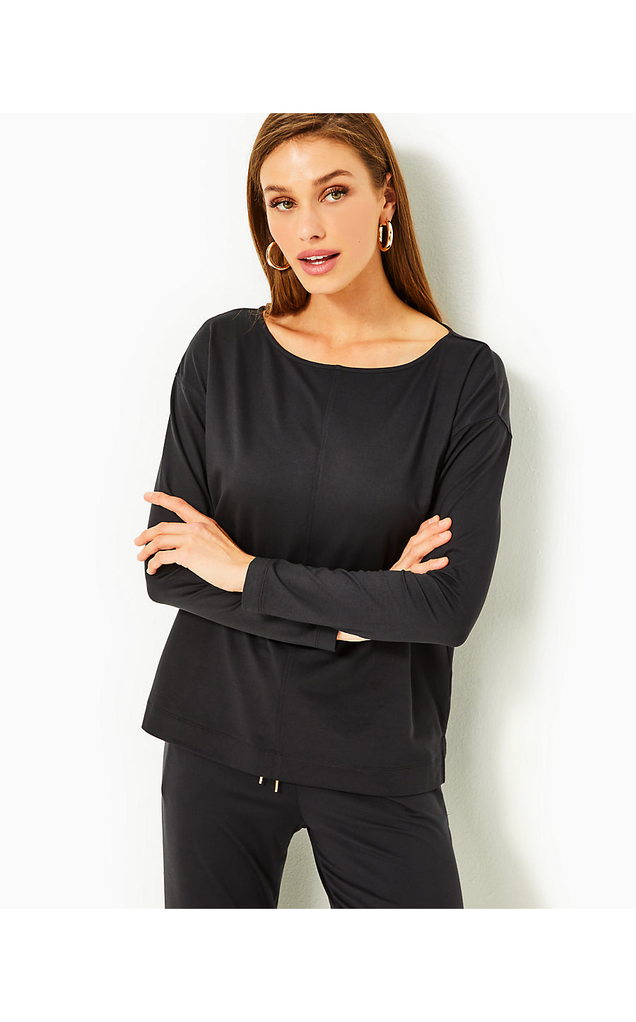 KARESSA UPF 50+ TOP, BLACK