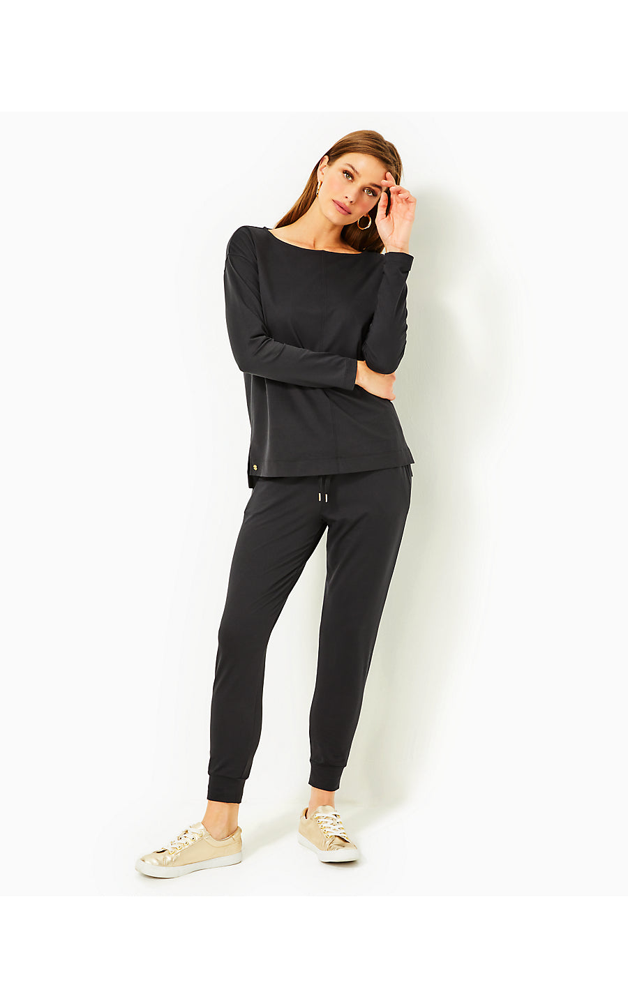 KARESSA UPF 50+ TOP, BLACK