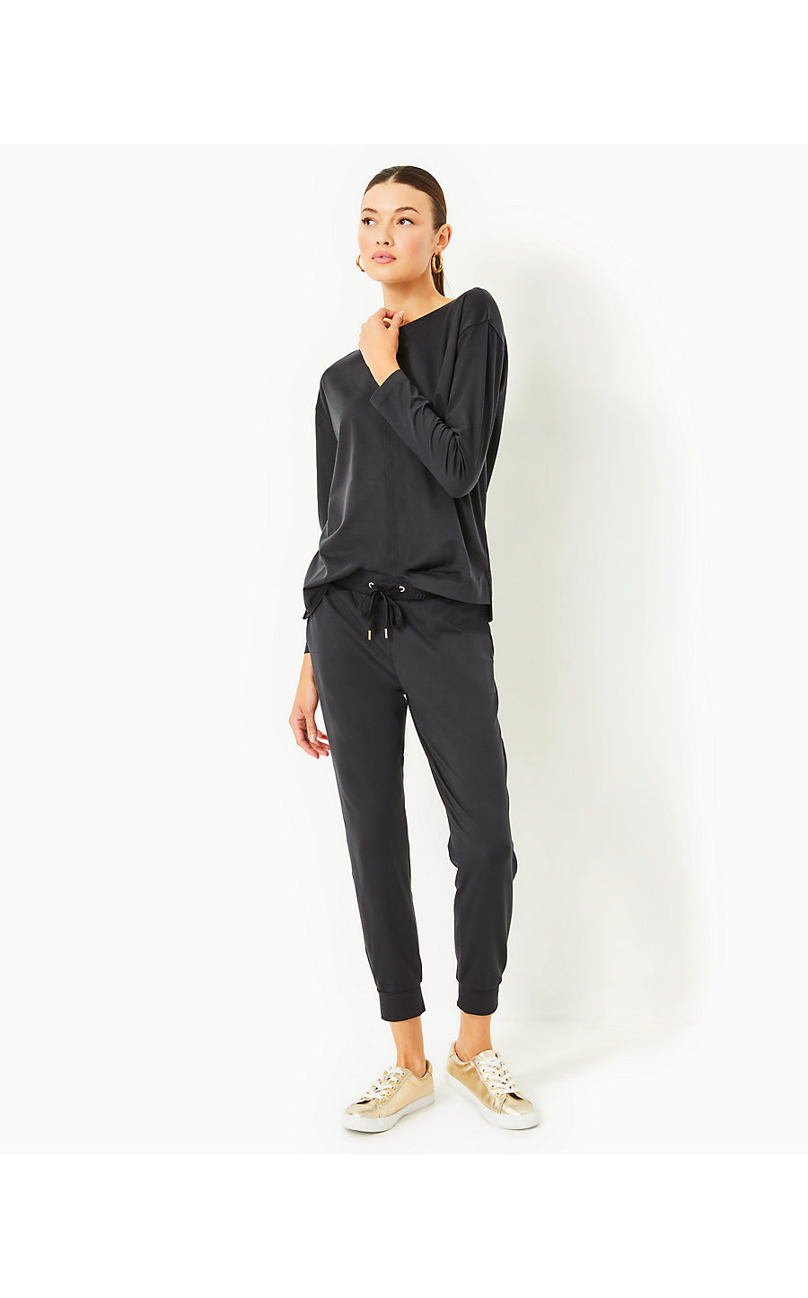 LILLABETH UPF 50+ PANT, BLACK