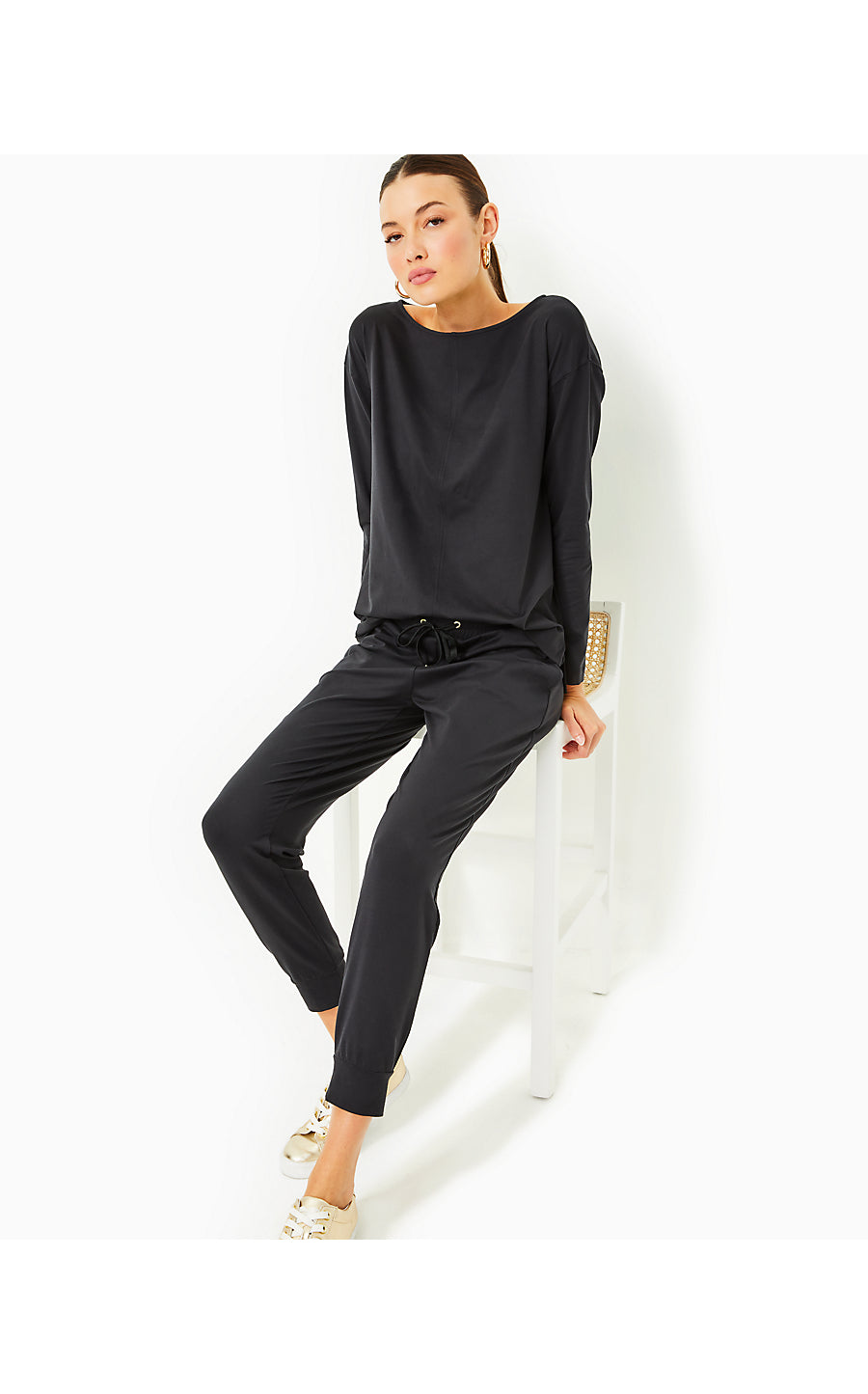 LILLABETH UPF 50+ PANT, BLACK