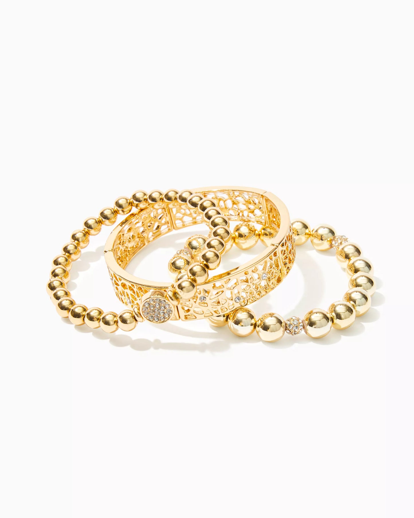 DEVINE BRACELET SET, GOLD METALLIC